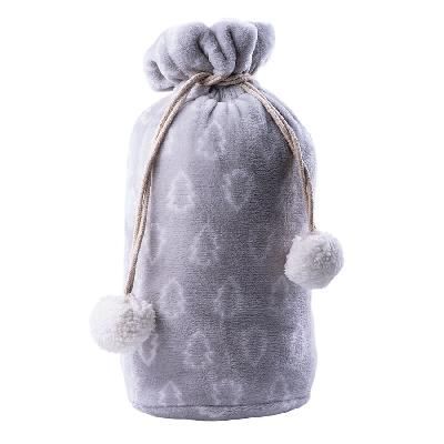 Плед новогодний "Ёлка" в подарочном мешке 20320 с логотипом оптом на заказ, фото