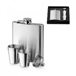 Набор: фляжка, воронка и 4 рюмки NOVAK 94665.107 с логотипом на заказ, фото