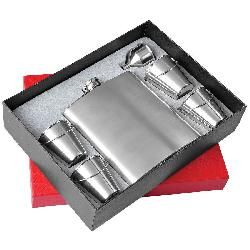 Набор: фляжка , воронка и стаканчики в виде ведер 17304 с логотипом на заказ, фото