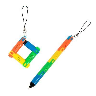 Авторучка-трансформер "Радуга" с фонариком 14021 с логотипом оптом, фото